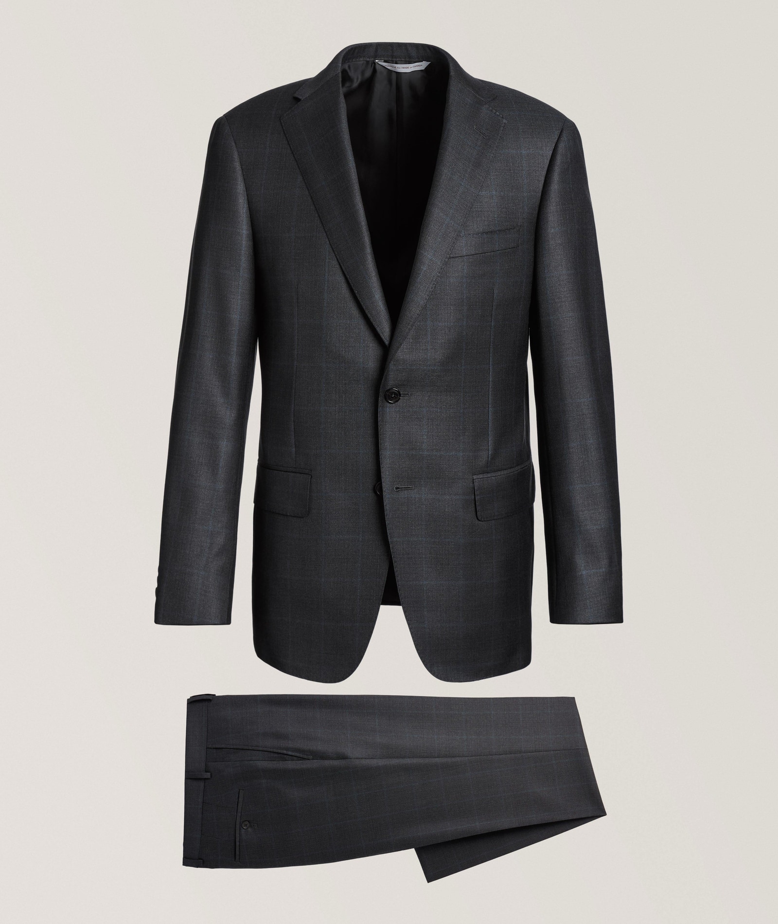 Samuelsohn Cosmo Windowpane Wool Suit in Grey Wool & Wool Blends, image 1 of 1 from Harry Rosen