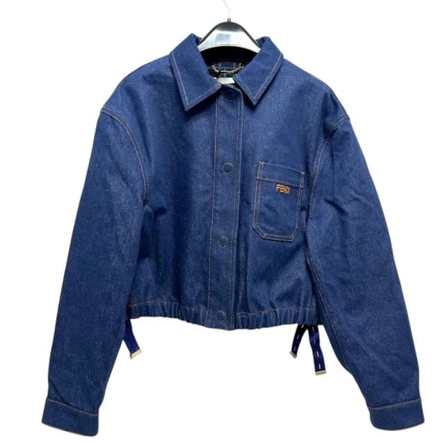 Fendi Denim Jacket FF Reverse Cotton Blue in Blue Denim from The Reluxe, photo 1 of 1