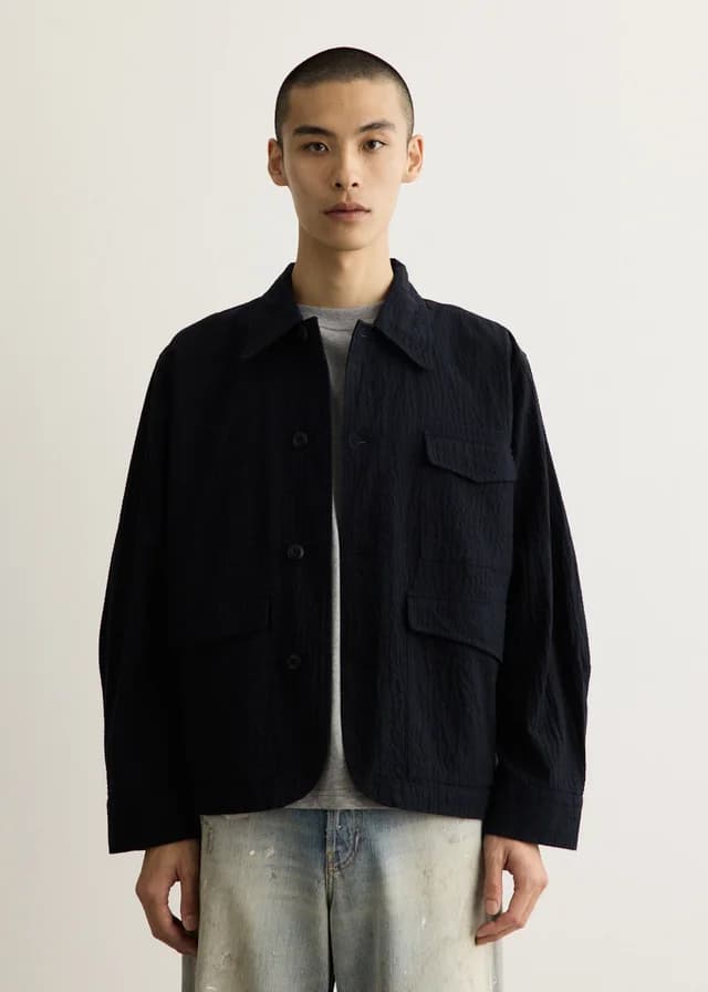 Universal Works Duty Jacket in DARK NAVY, image 1 of 1 from Incu
