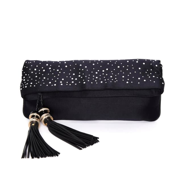 Jimmy Choo The Dali Crystal Embellished Clutch Bag in Satin from Revivre Luxury Consignment, photo 1 of 1