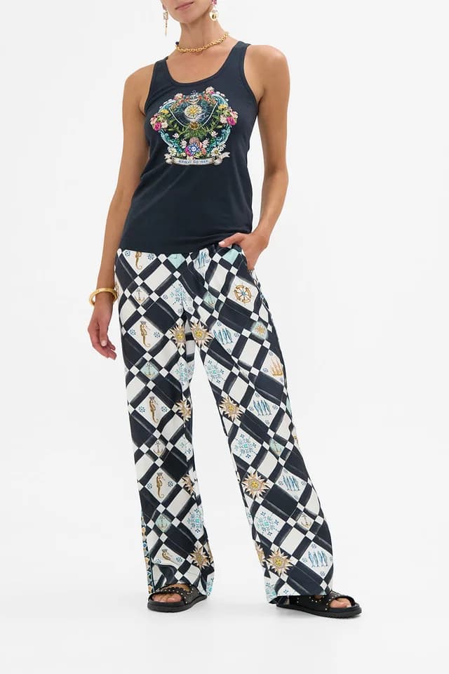 Camilla eBoutique BUTTON FRONT LOUNGE PANT FOLK AFLOAT, image 1 of 1 from CAMILLA