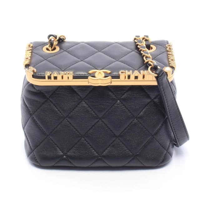Chanel Shoulder Bag Black in Black Lambskin from The Reluxe, photo 1 of 1