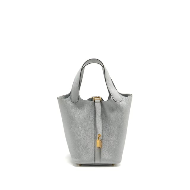 Hermès picotin 18 lock bag clemence blue pale GHW stamp B in Blue Clemence leather from EMIER, photo 1 of 1