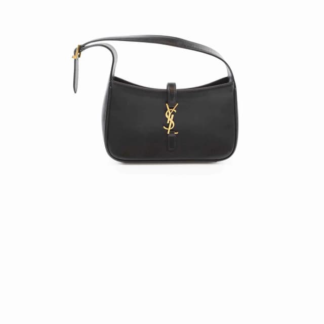 Saint Laurent Le 5 A 7 Hobo Smooth Leather Black in Black Leather from The Purse Affair, photo 1 of 1
