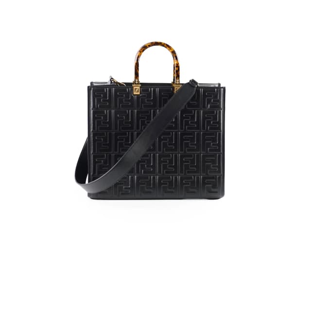 Fendi Sunshine Tote Medium Black in Black Leather from The Purse Affair, photo 1 of 1