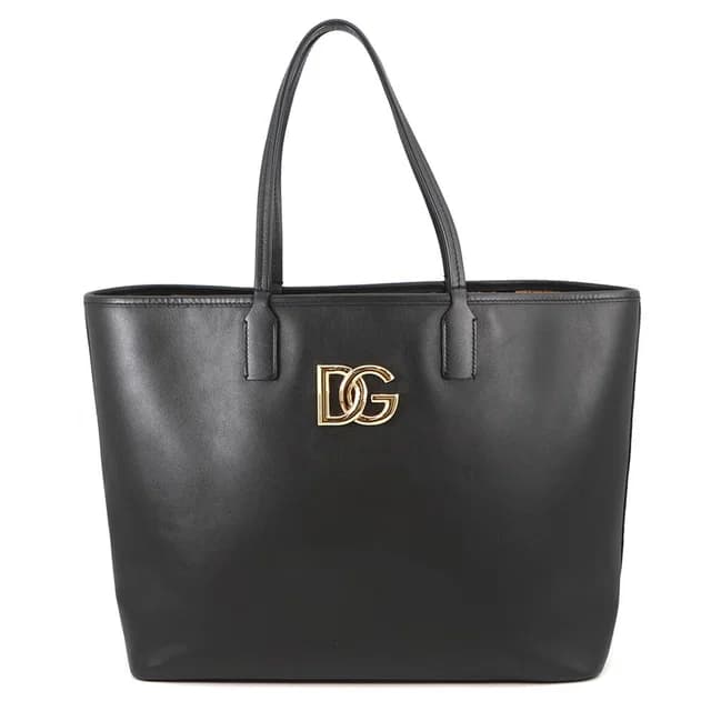 Dolce & Gabbana Tote Bag Fefe Shopping Leather & Black in Black Leather from The Reluxe, photo 1 of 1