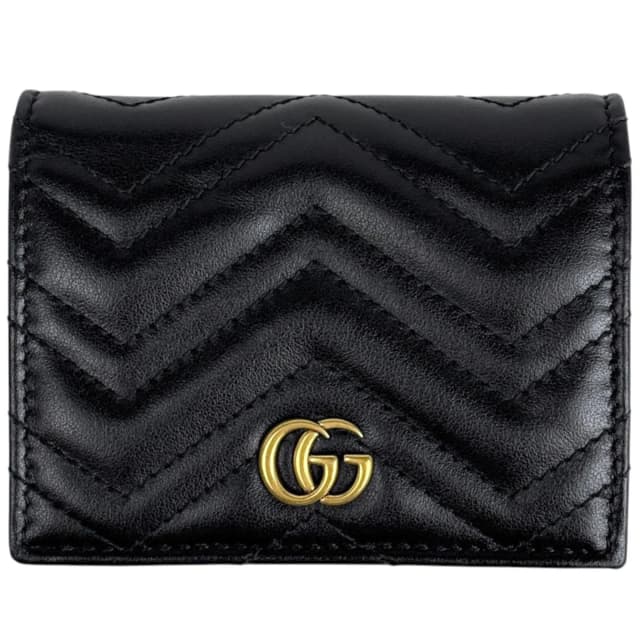 Gucci Bifold Wallet GG Marmont Leather Black in Black Leather from The Reluxe, photo 1 of 1