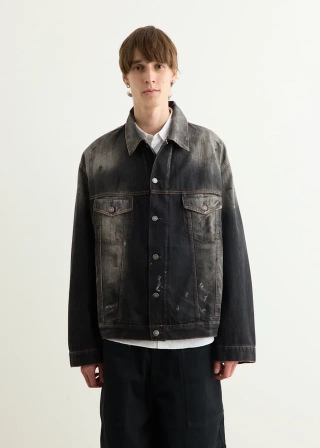 Acne Studios Robert Denim Jacket in BLACK, image 1 of 1 from Incu