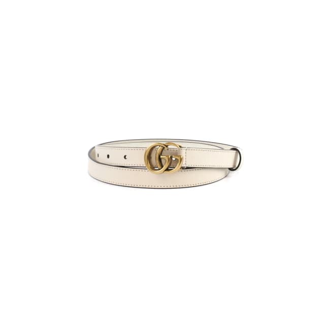 Gucci GG Marmont Thin Belt White Size 100 in White Leather from The Purse Affair, photo 1 of 1