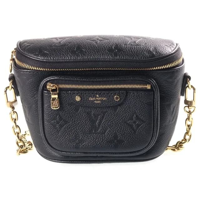 Louis Vuitton Monogram Empreinte Mini Bum Bag Chain Noir Black in Black from The Reluxe, photo 1 of 1