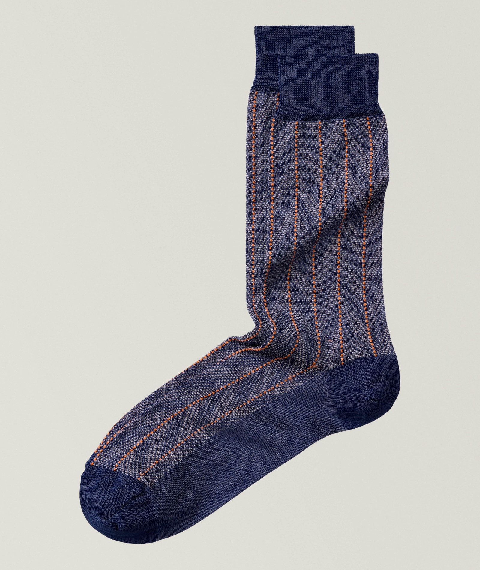 Alto Jovis Short Zigzag Socks in Blue, image 1 of 1 from Harry Rosen