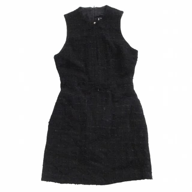 Versace Versus Dress Tweed Front Slit Sleeveless Black 40 in Black Tweed from The Reluxe, photo 1 of 1
