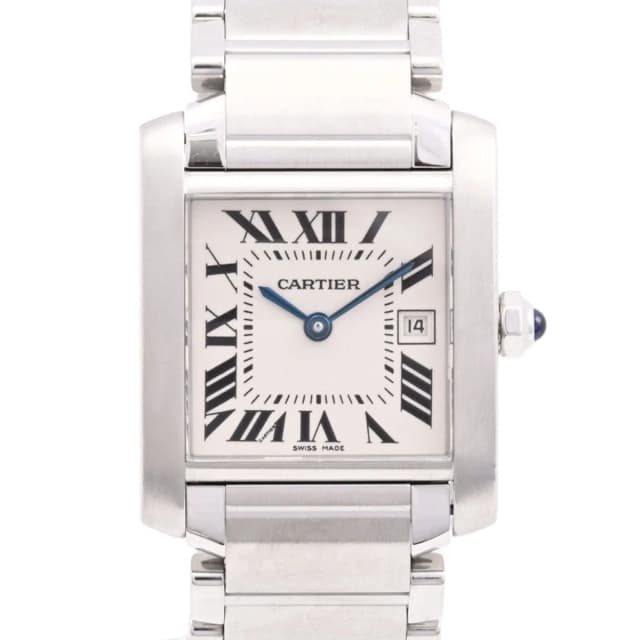 Cartier Tank Française MM W51011Q Quartz White from VINTAGE QOO TOKYO, photo 1 of 1