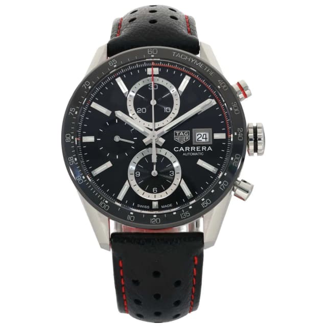 TAG Heuer Carrera CBM2110-0 41mm Stainless Steel Watch in Leather from H&T, photo 1 of 1