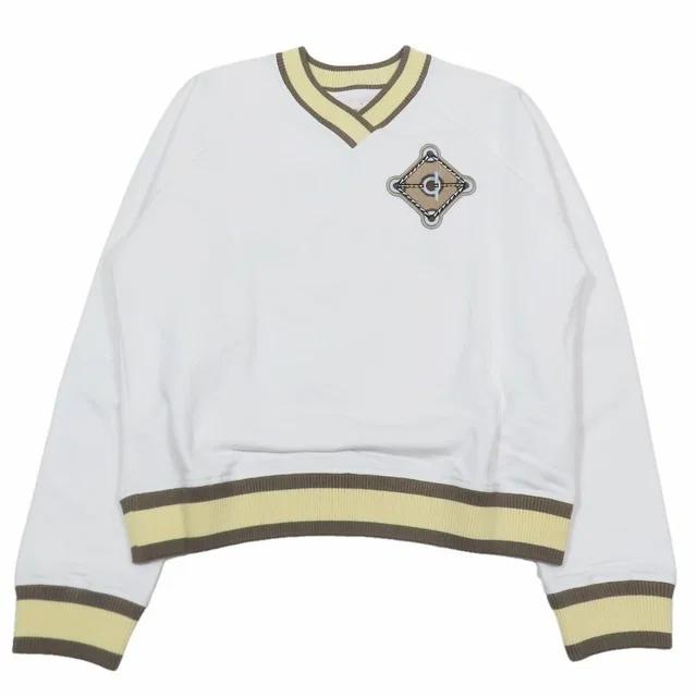 Hermès Figure Artistic Sweatshirt Trainers V-neck Patch Embroidery 42 White in White from The Reluxe, photo 1 of 1