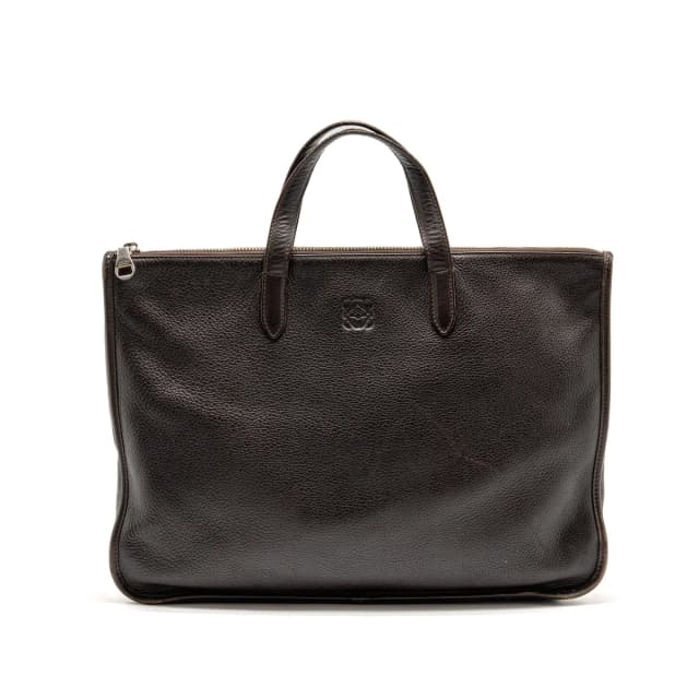 Loewe Anagram Briefcase Grained Calfskin Brown SHW in Brown Caviar leather from EMIER, photo 1 of 1