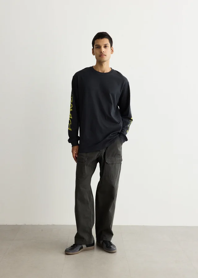 Gramicci Freedom Long Sleeve T-Shirt in BLACK, image 1 of 1 from Incu