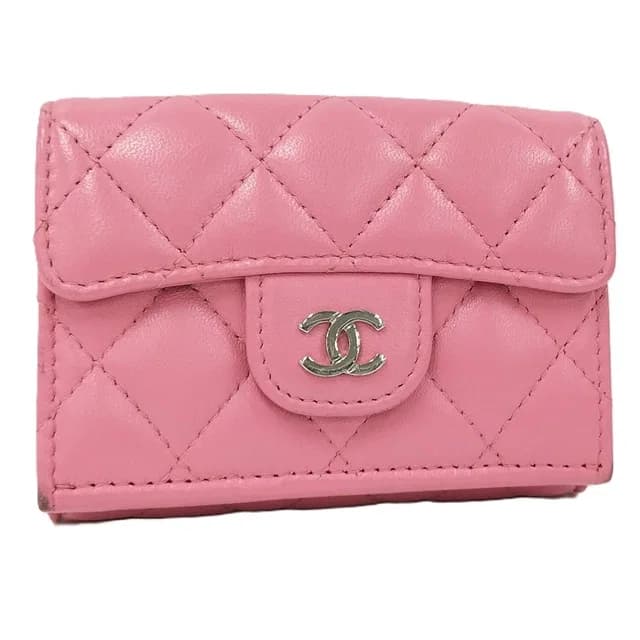 Chanel Classic Small Flap Wallet Quilted Lambskin Pink in Pink Lambskin from The Reluxe, photo 1 of 1