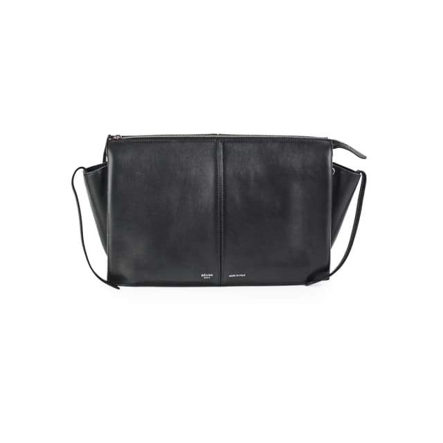 Celine TriFold Clutch On Chain Black Leather in Black Leather from The Purse Affair, photo 1 of 1