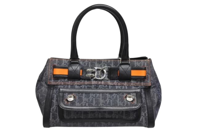 Dior Flight Line Trotter Handbag Denim Leather Navy Black Silver in Black Denim from The Reluxe, photo 1 of 1