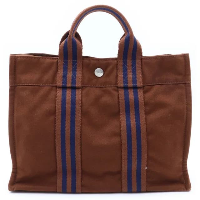Hermès Fourre Tout PM Canvas Tote Handbag Brown in Brown Canvas from The Reluxe, photo 1 of 1