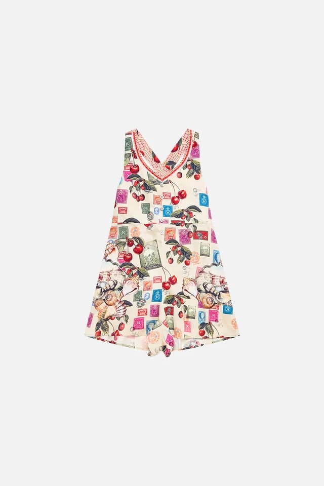 Camilla eBoutique KIDS BUTTON FRONT HALTER PLAYSUIT NOTES FROM THE ROAD, image 1 of 1 from CAMILLA