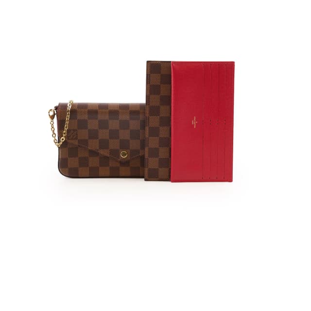 Louis Vuitton Pochette Felicie Damier Ebene 9.3/10 in Brown Canvas from The Purse Affair, photo 1 of 1