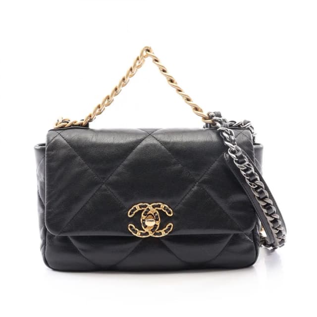 Shoulder Bag 19 Dixneuf Quilted 2-Way Black Lambskin Chanel 19 Chain in Black Lambskin from The Reluxe, photo 1 of 1