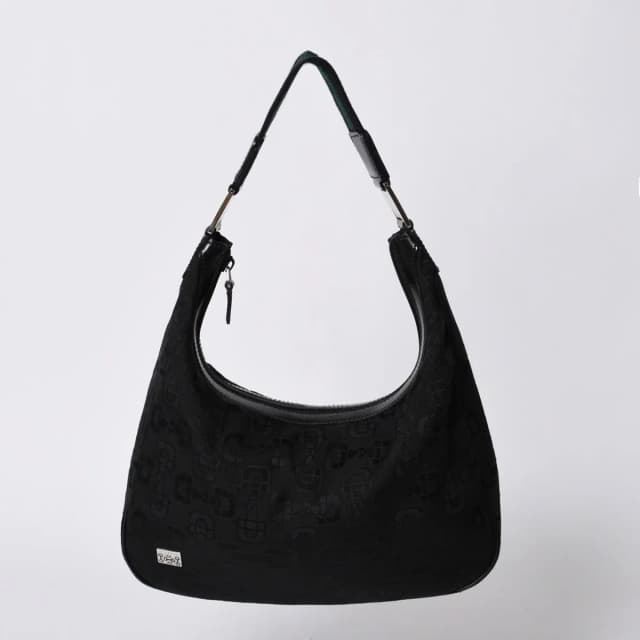 Gucci Hobo Handbag Canvas Sherry Line Black in Black Canvas from The Reluxe, photo 1 of 1