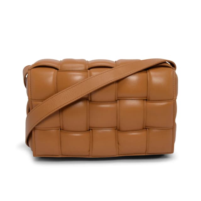 Bottega Veneta Intrecciato Lambskin Padded Cassette Bag in Caramel Lambskin from Blue Spinach, photo 1 of 1