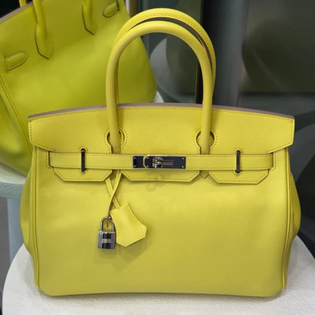Hermès Birkin 30 Epsom Yellow Lime Palladium Hardware in Yellow Epsom leather from Revivre, photo 1 of 1
