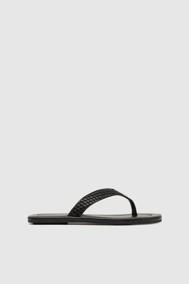 St Agni Lattice Weave Thong - Black, image 1 of 1 from St. Agni