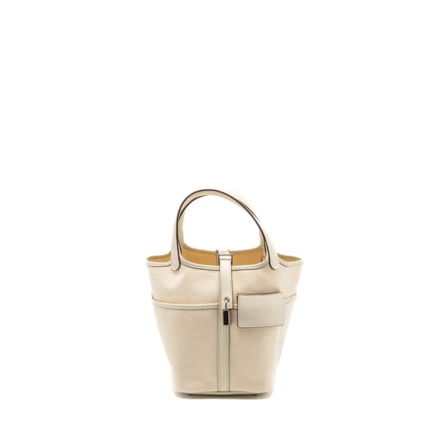 Hermès cargo picotin 18 lock bag canvas / swift nata SHW stamp U in Swift leather from EMIER, photo 1 of 1
