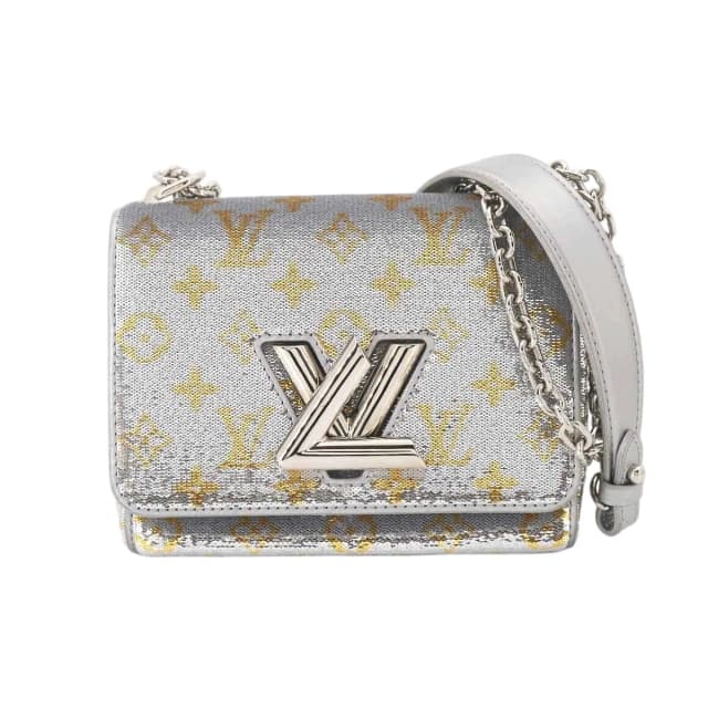 Louis Vuitton Monogram Sequin Twist PM Chain Shoulder Bag Silver in Silver Leather from The Reluxe, photo 1 of 1
