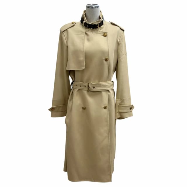 Blend LV Logo Gold Button Belt Color Trench Coat Beige 38 in Beige Wool from The Reluxe, photo 1 of 1