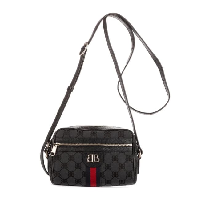 Balenciaga Hacker Project Ophidia Navy Blue Monogram Jacquard Canvas Shoulder in Navy Canvas from The Reluxe, photo 1 of 1