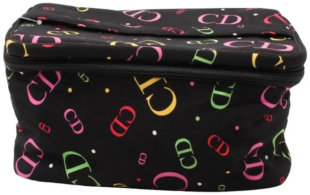 Dior Black Multicolor CD Logo Vanity Case in Black Nylon from Bagriculture, photo 1 of 1