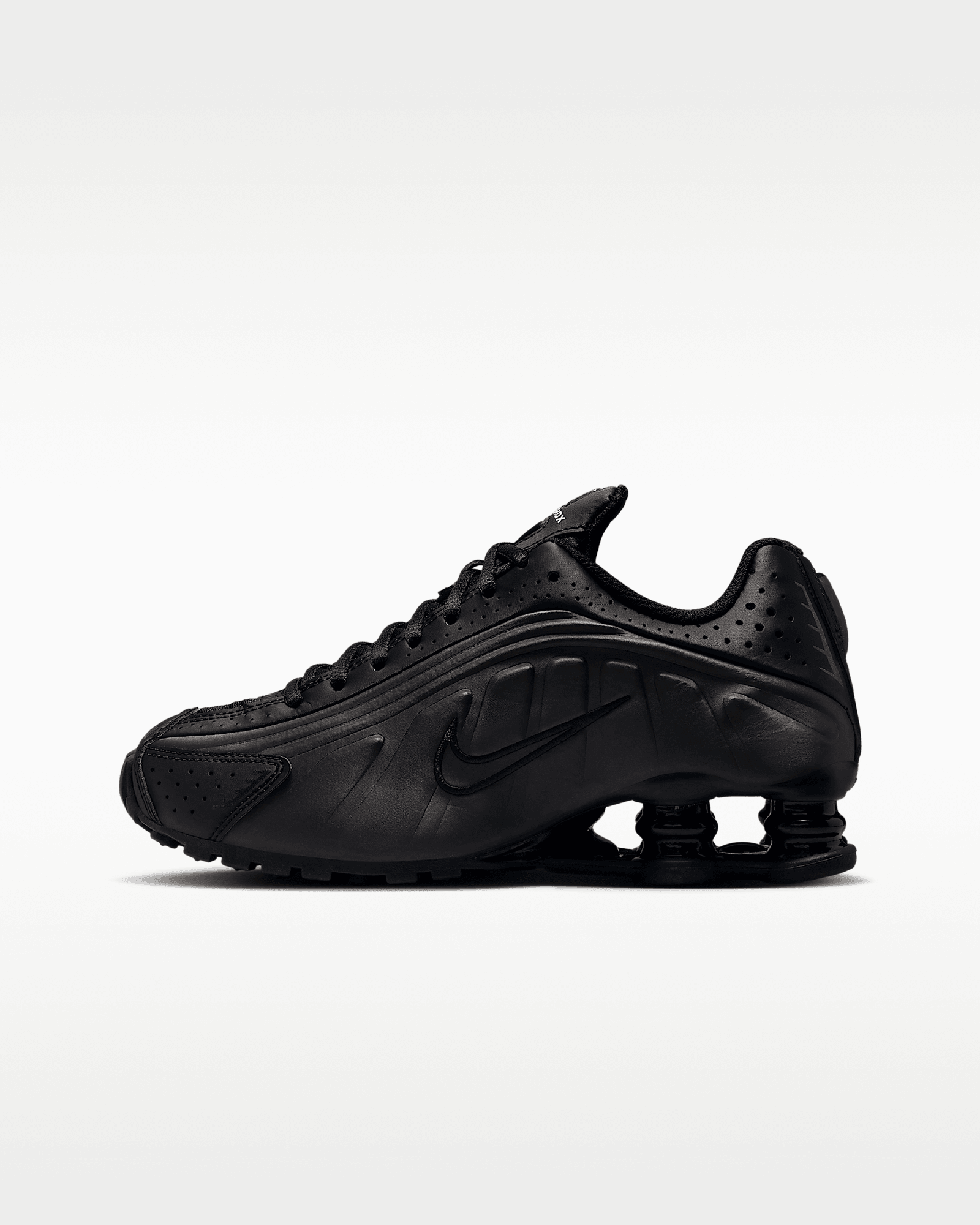 Nike Shox R4 in Black/Black/Bright Crimson/Black, image 1 of 1 from Nike