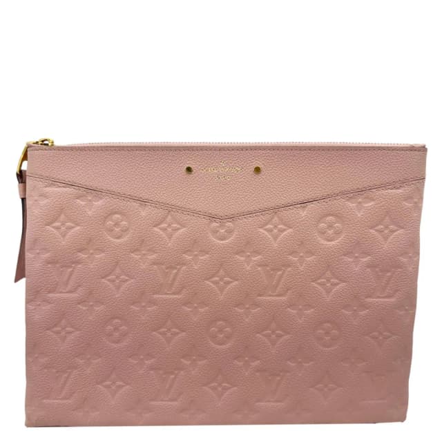 Louis Vuitton Daily Pouch Empreinte Leather Clutch Rose Poudre in Pink Leather from Dallas Designer Handbags, photo 1 of 1