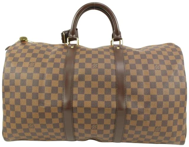 Louis Vuitton Damier Ebene Keepall 50 Duffle Travel Bag in Brown Canvas from Bagriculture, photo 1 of 1
