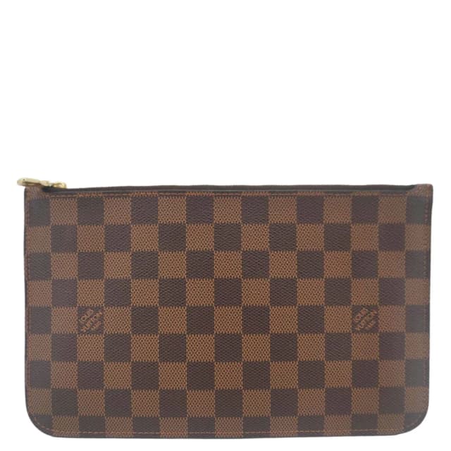 Louis Vuitton Neverfull Wristlet Damier Ebene Pouch Brown in Brown from Dallas Designer Handbags, photo 1 of 1