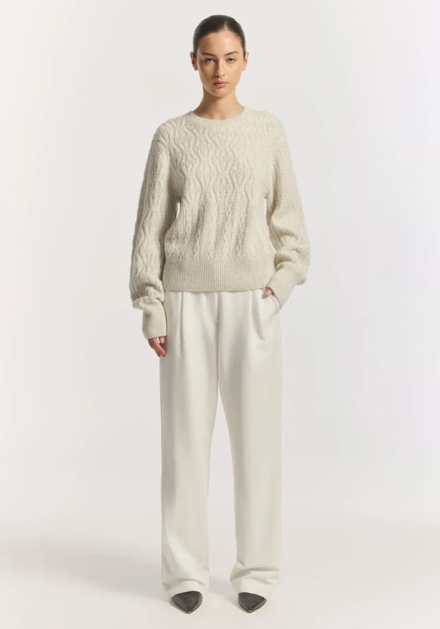 VIKTORIA & WOODS Versailles Knit in IVORY, image 1 of 1 from Viktoria & Woods