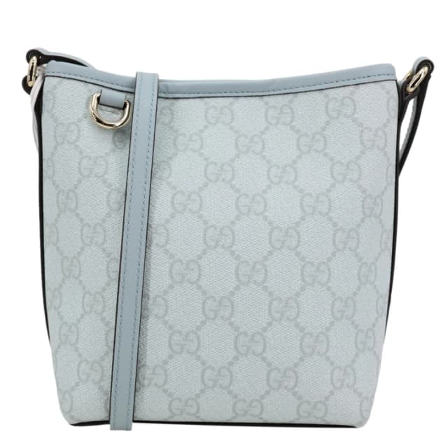 Gucci GG Emblem GG Supreme Canvas Bucket Bag Light Blue 847090 in Blue Canvas from Dallas Designer Handbags, photo 1 of 1