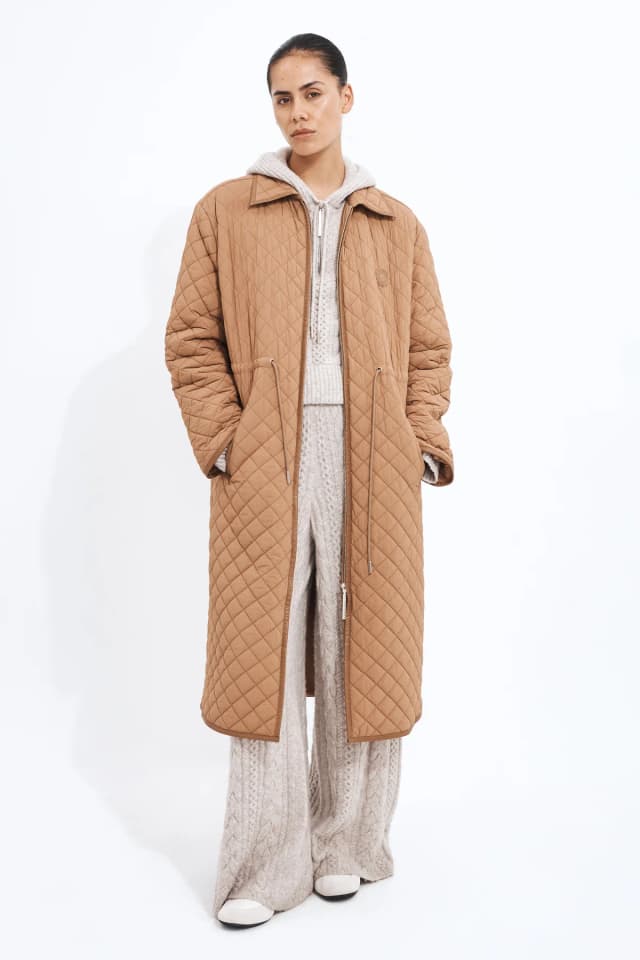 Athletica Quilted Zip Jacket in CARAMEL, image 1 of 1 from Aje