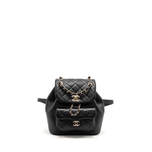 Chanel 24p Mini Duma Backpack Calfskin Black LGHW (microchip) in Black Calfskin from EMIER, photo 1 of 1