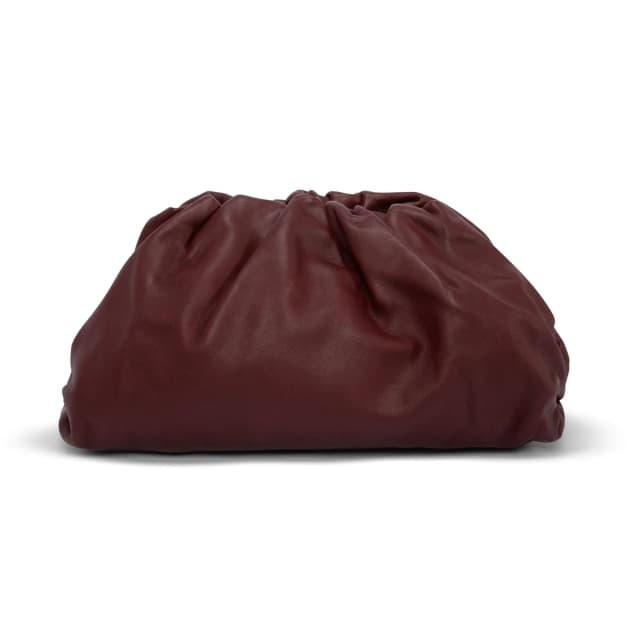 Bottega Veneta The Pouch Clutch in Burgundy Lambskin from Blue Spinach, photo 1 of 1