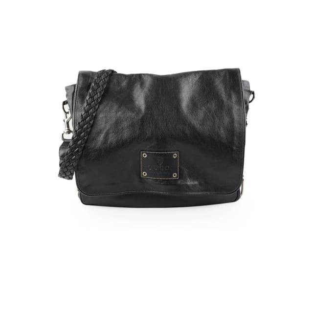 Gucci Crest Chain Messenger Bag Black in Black Leather from The Purse Affair, photo 1 of 1