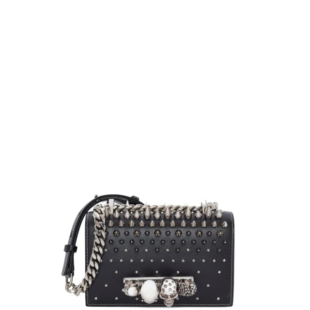 Alexander McQueen Jewelled Knuckle Satchel Mini, Black, image 1 of 1 from Cultstatus