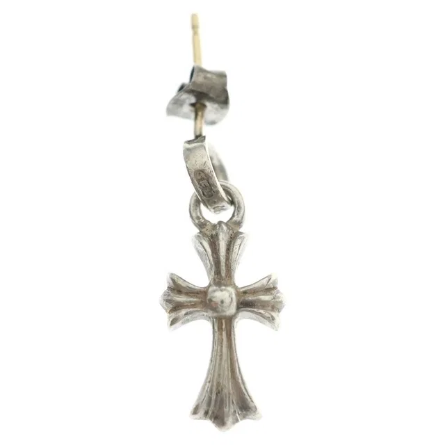 Chrome Hearts Bby Pprchn Baby Fat Cross Drop Earrings Silver in Silver from The Reluxe, photo 1 of 1