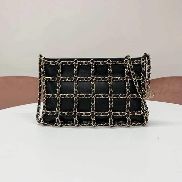 Chanel Cruise Collection Clutch Chain Shoulder Bag Lambskin in Lambskin from The Reluxe, photo 1 of 1